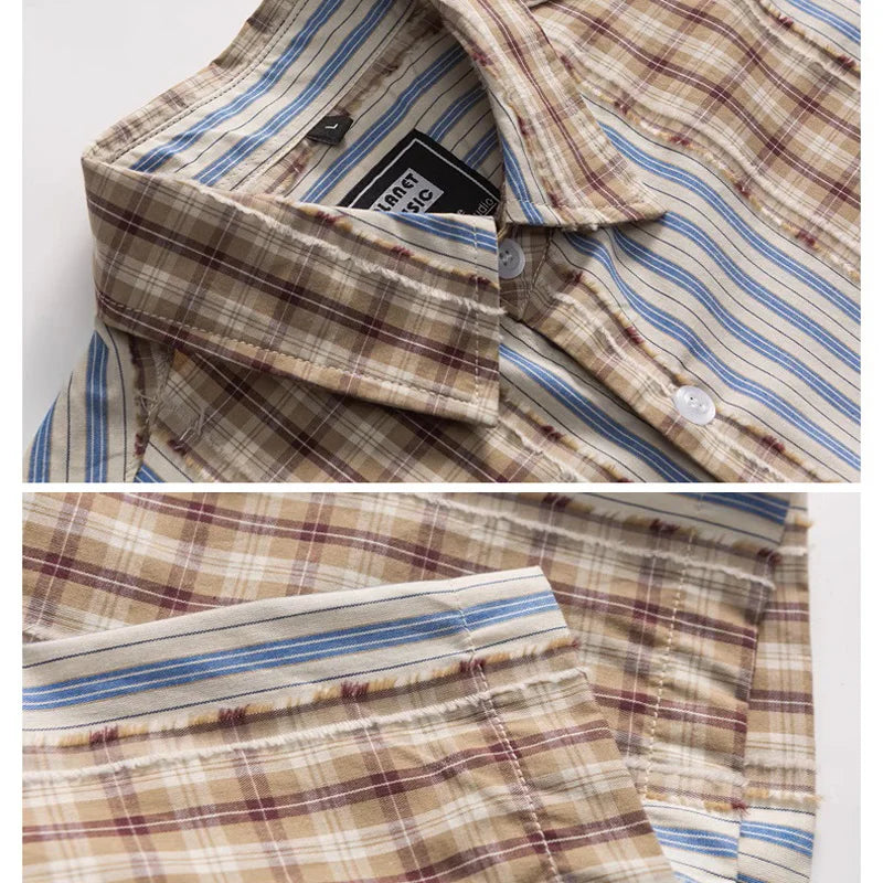Plaid Striped Loose Shirt
