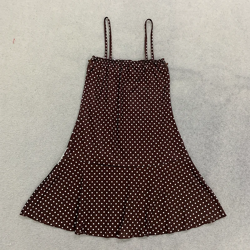 Dark Brown Polka Mini Dress