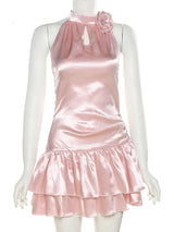 Cyperpunk Reflective Light Mini Dress