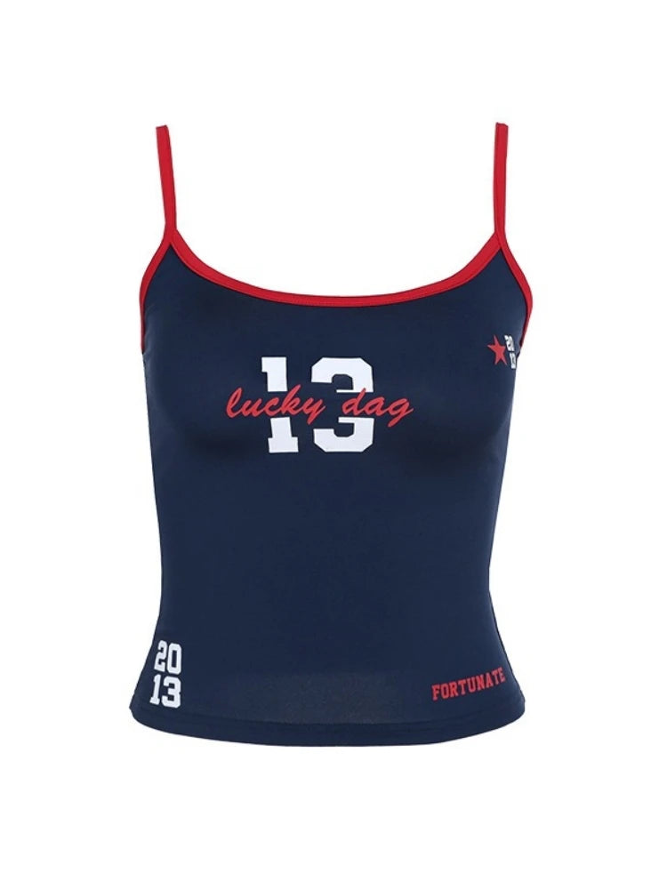 10 Printing Blue Crop Tops