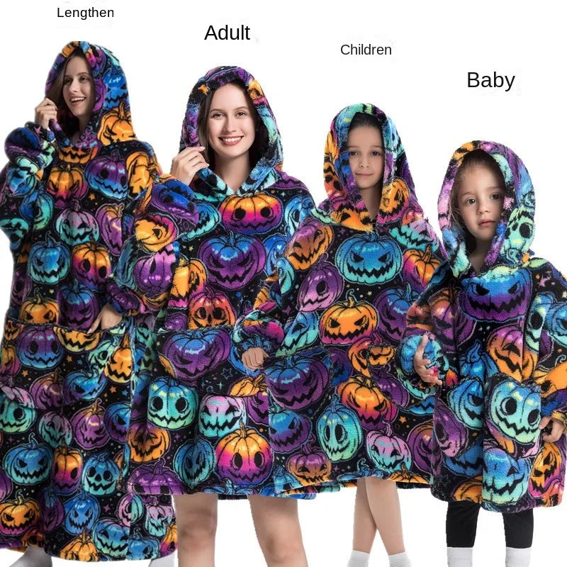 Family Oversize Sherpa Blanket Hoodie