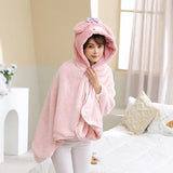 Cute Cartoon Face Office Nap Hooded Blanket