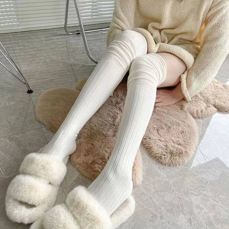 Thick Knit Thigh High Socks