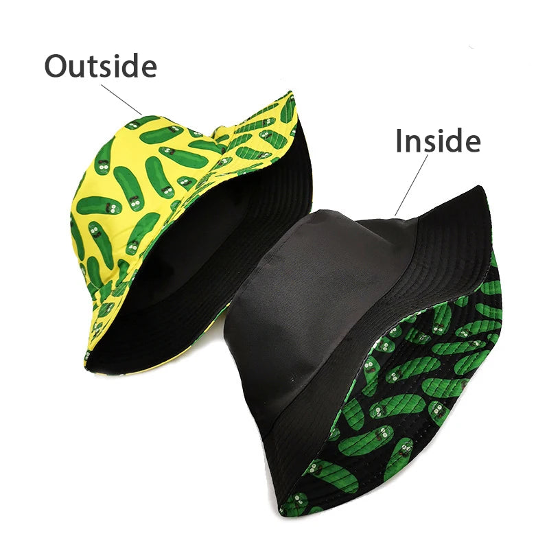 Funny Pickle Rick Bucket Hat