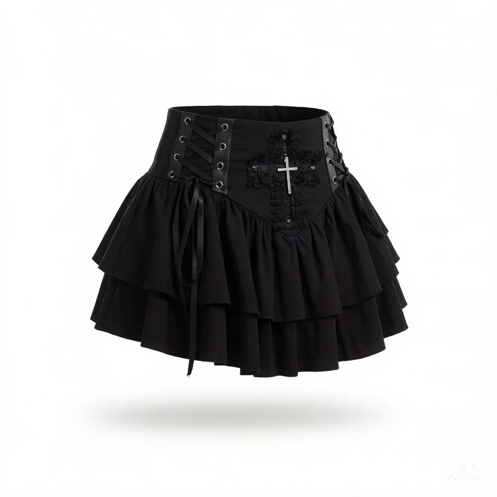 Y2K Goth Corset Mini Skirt