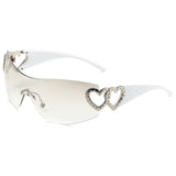 Y2K Conjoined Heart Glasses