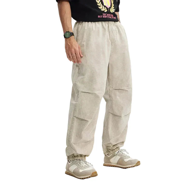 Washed Cargo Tapered Pants
