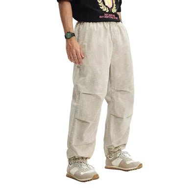 Washed Cargo Tapered Pants