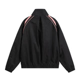 Y2K Women's V Striped Windbreaker Jacket