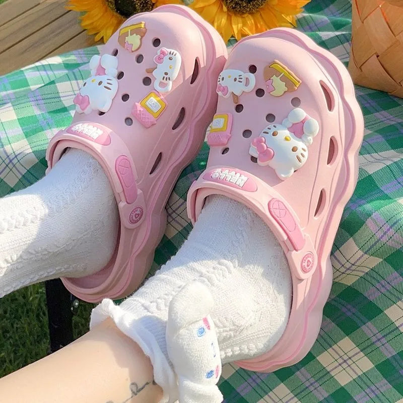 Cute Hello Kitty Soft Girl Crocs
