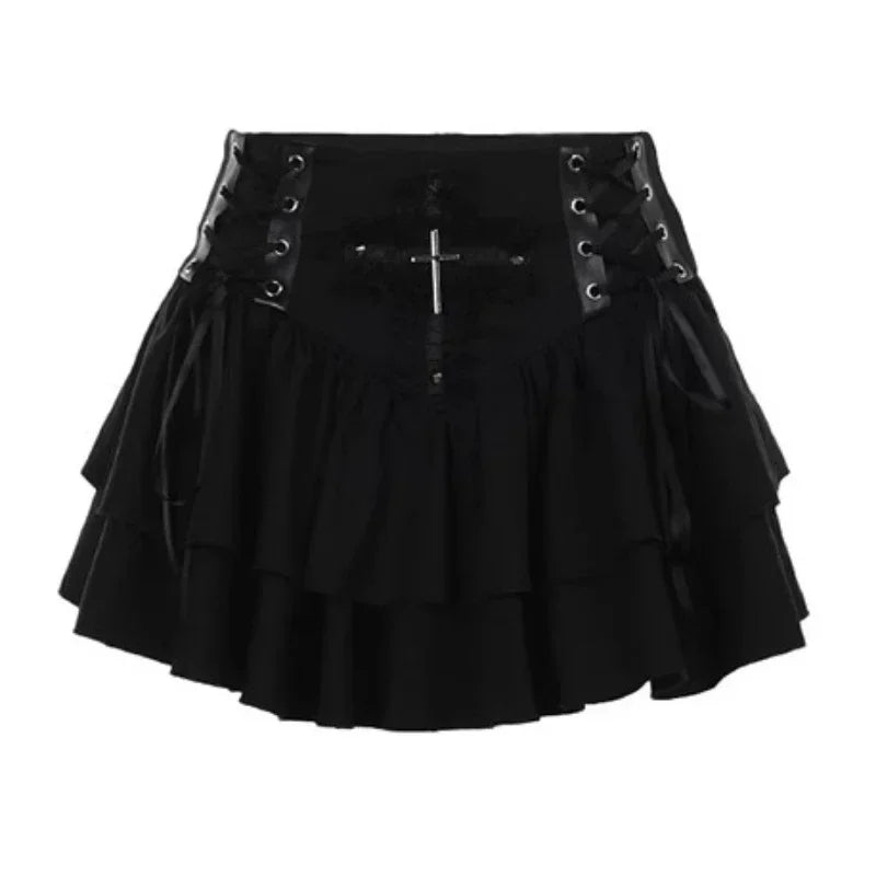 Y2K Goth Corset Mini Skirt