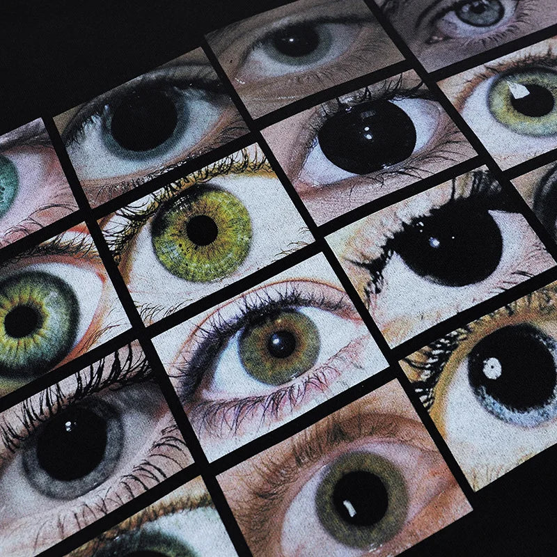 Graphic Eyes World Cotton Casual T-Shirt