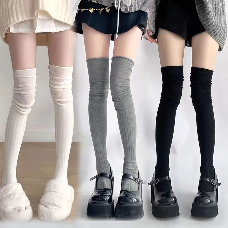 Thick Knit Thigh High Socks