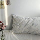 Blue Cotton Pillowcases Stripe