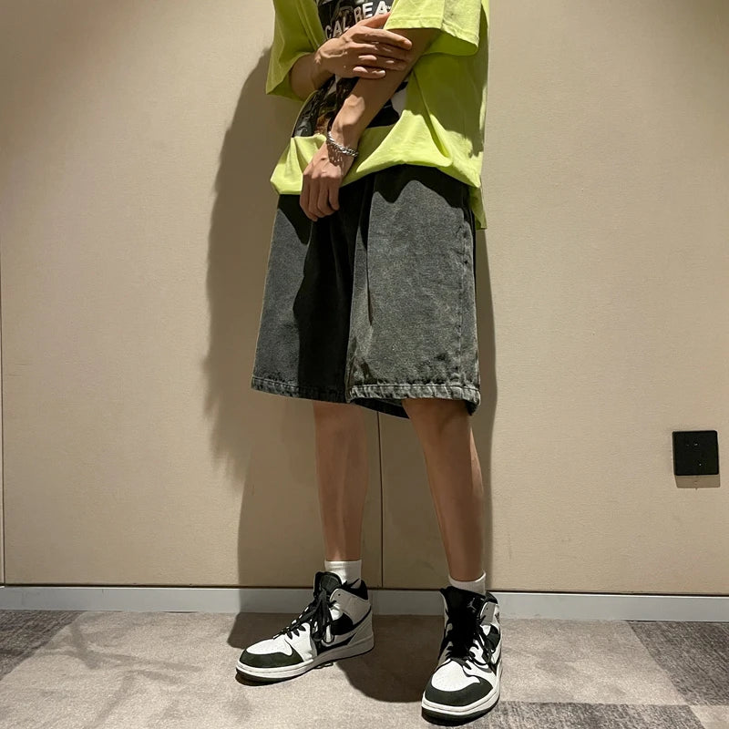 Y2K Wide Leg Wash Shorts