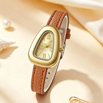 Snake Triangle Quartz leather Watches