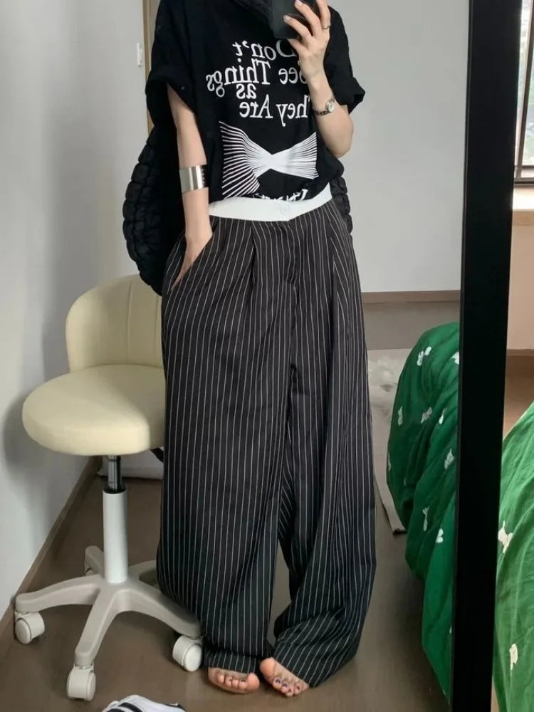 Y2K Plaid Women's Wide Leg Pants