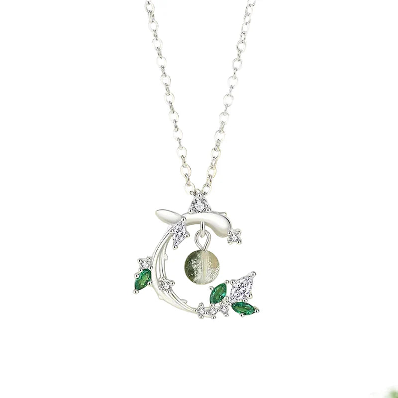 Silver Forest Green Accessory Set