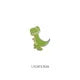 Recreational Pixel Style Dinosaur Carton Metal Brooch