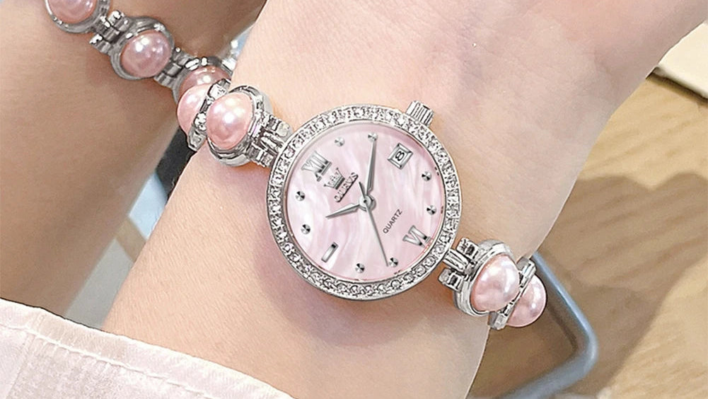 Pearl Zircon Bracelet Wristwatch