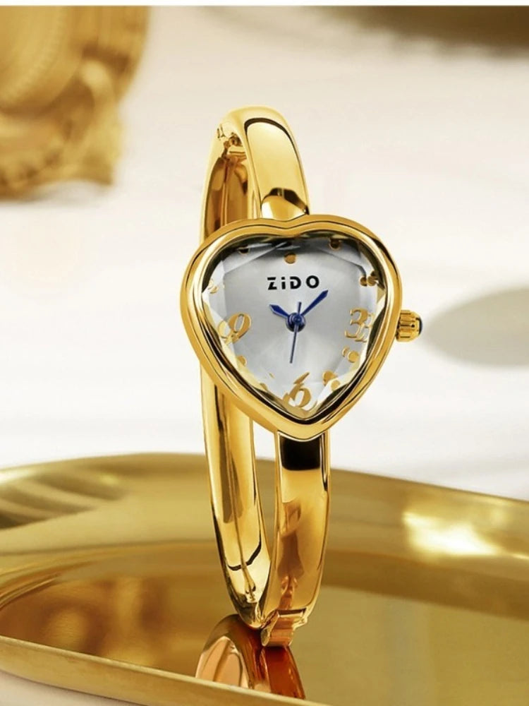 Heart-Shaped Ladies Bracelet Watch