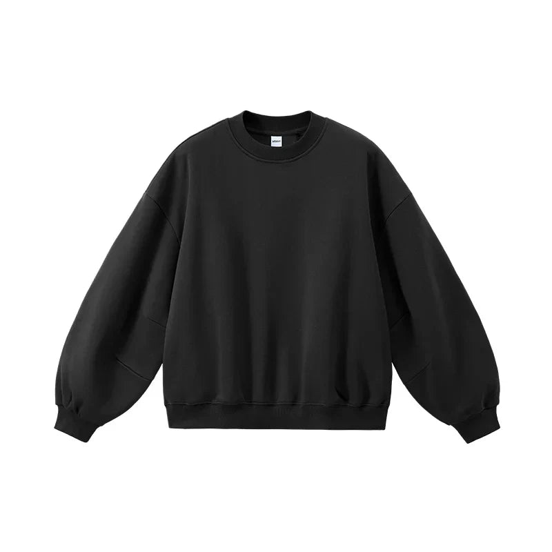 Sweatshirt mit überschnittenen Schultern und Rundhalsausschnitt