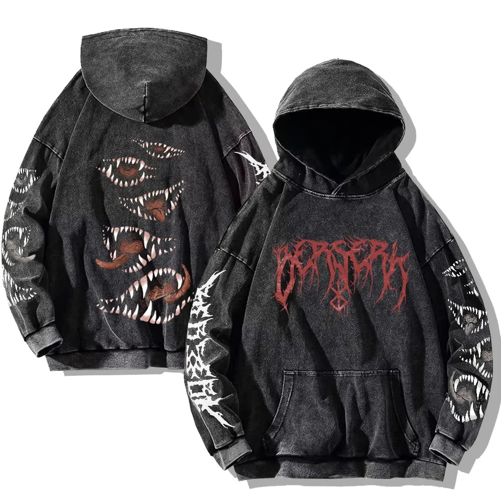 Gothic Anime Printed Vintage Hoodies
