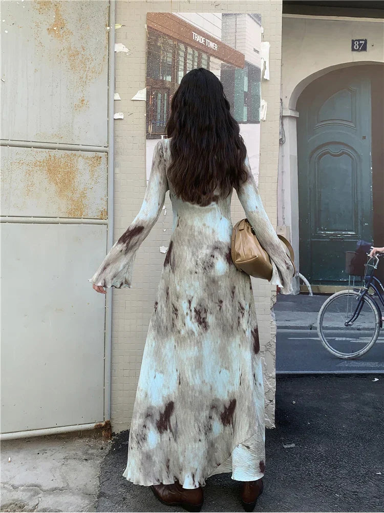 Grunge Tie Dye Maxi Dress