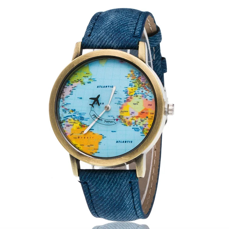 Map Women Luxury Quartz Watch