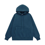 Sudadera con capucha gruesa de color liso