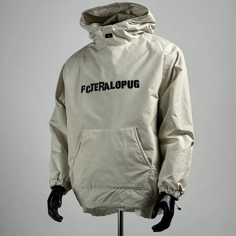 Chaqueta cortavientos con capucha de poliéster