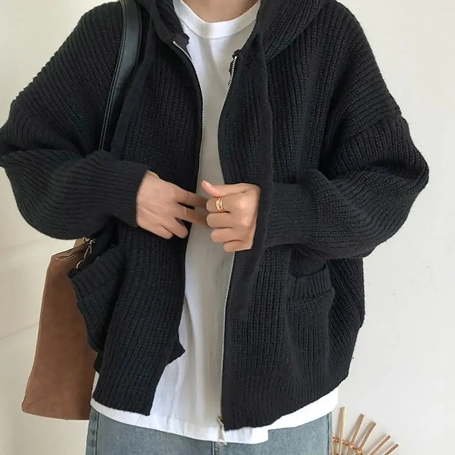 Chunky Knitted Hooded Sweater