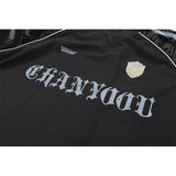 Breathable Spliced Letter Patchwork T-Shirt