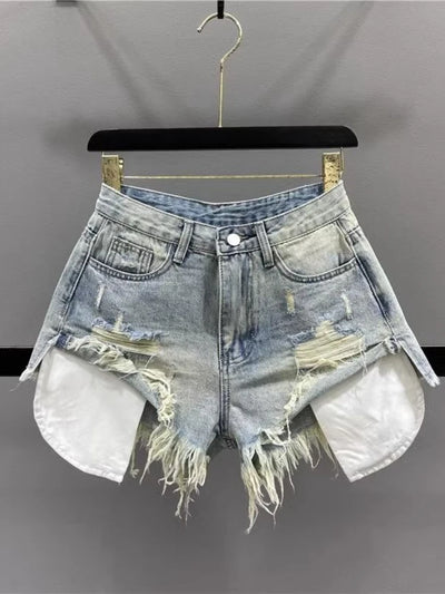 Y2K Distressed Denim Mini Shorts