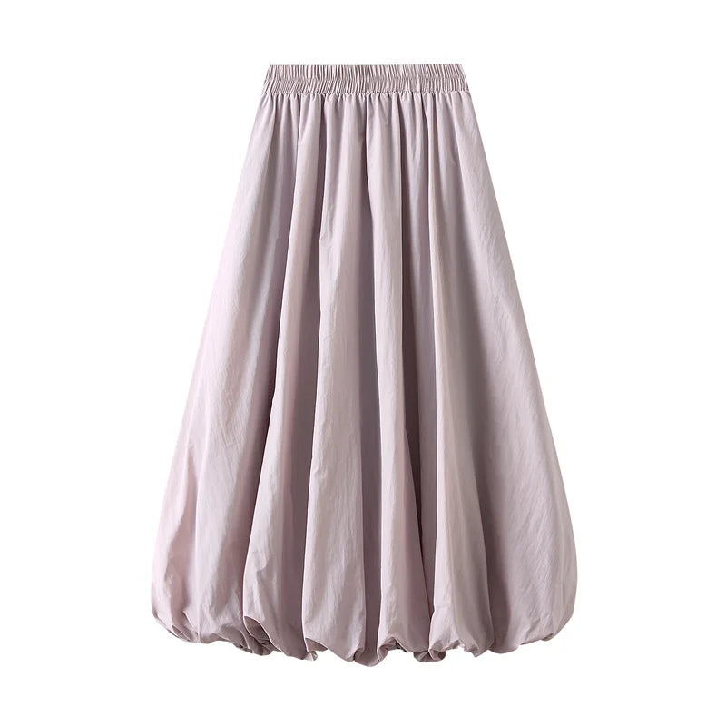 Soft Girl Pastell-Bubble-Midi-Rock