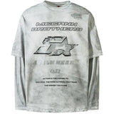 Vintage Letter Printed Tie Dye T-Shirt