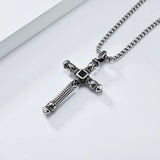Y2K Stainless Steel Gothic Cross Pendant Necklace