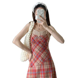 Plaid Soft Girl Maxi Dress