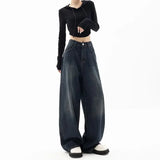 Y2k Women's High Waist Wide Jeans