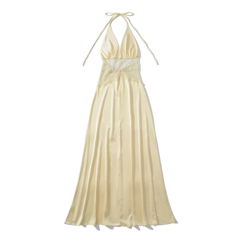 Backless Halter Evening Party Long Dresses