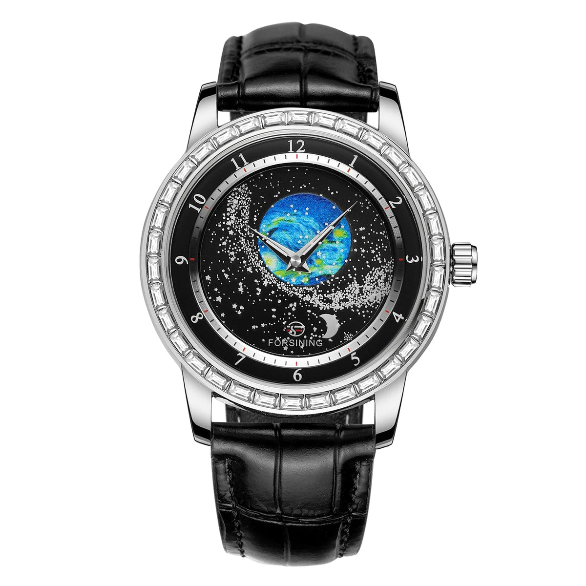 Earth Star Moon Set With Diamonds Watch