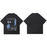 Vintage  Graphic Escape Washed Black T-Shirt