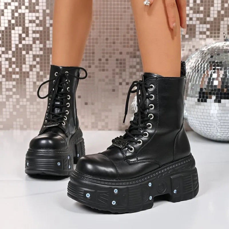 Grunge Ankle Black Boots