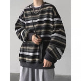 Casual Retro Striped Loose Pullover
