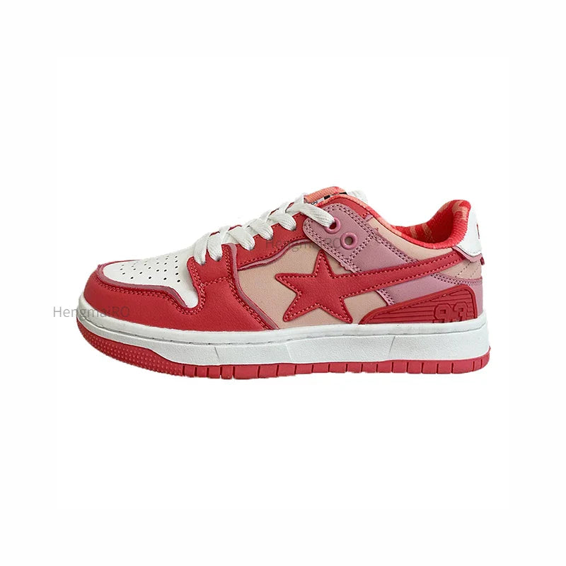 School Retro Multicolor Star Sneakers for Couples