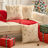 Christmas Embroidered Cover Soft Pillow Case