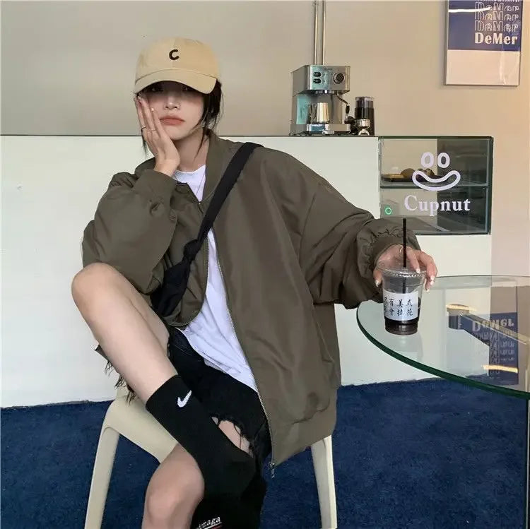 Windbreaker Korean Y2k  Jacket