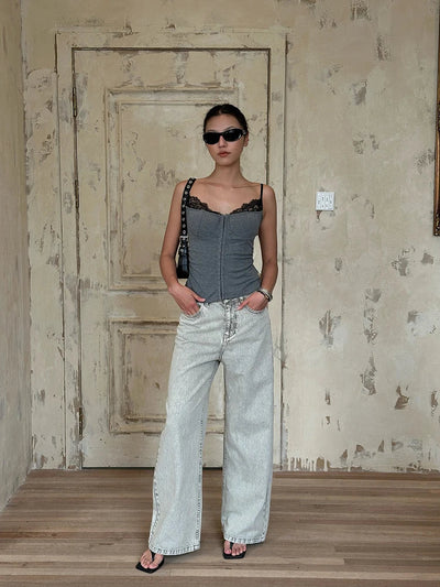 Y2K Gray Baddie Tank Top