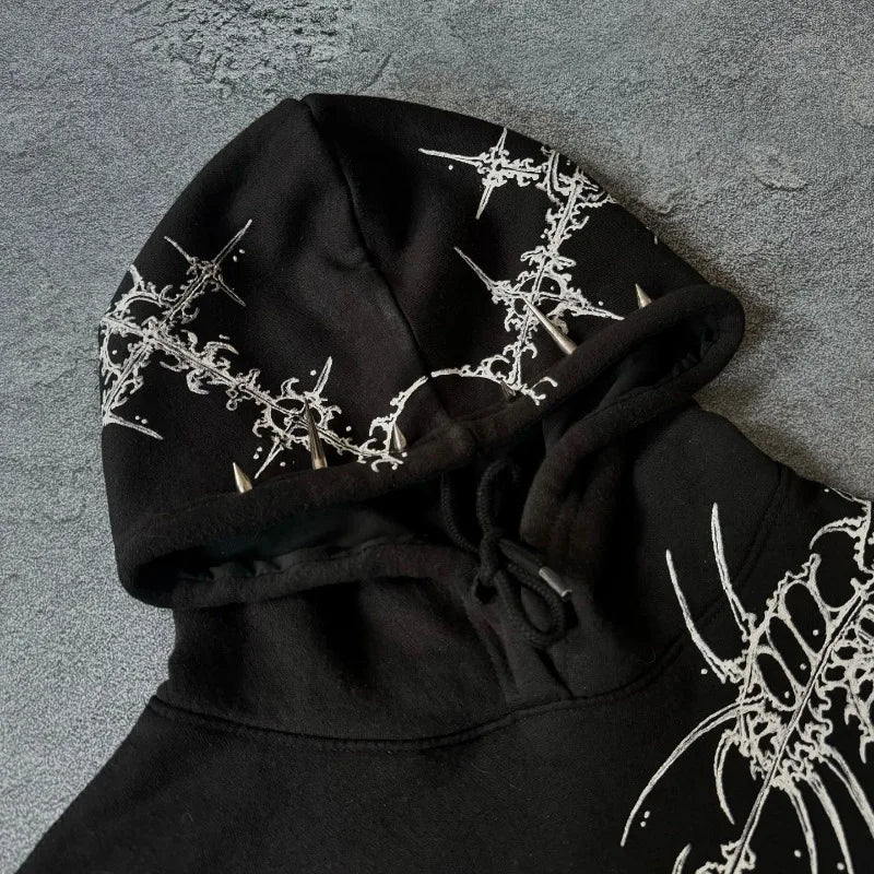 Vintage Oversized Personalized Print Hoodie