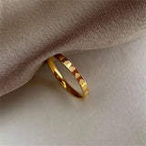 Gold Heart-Carved Ring